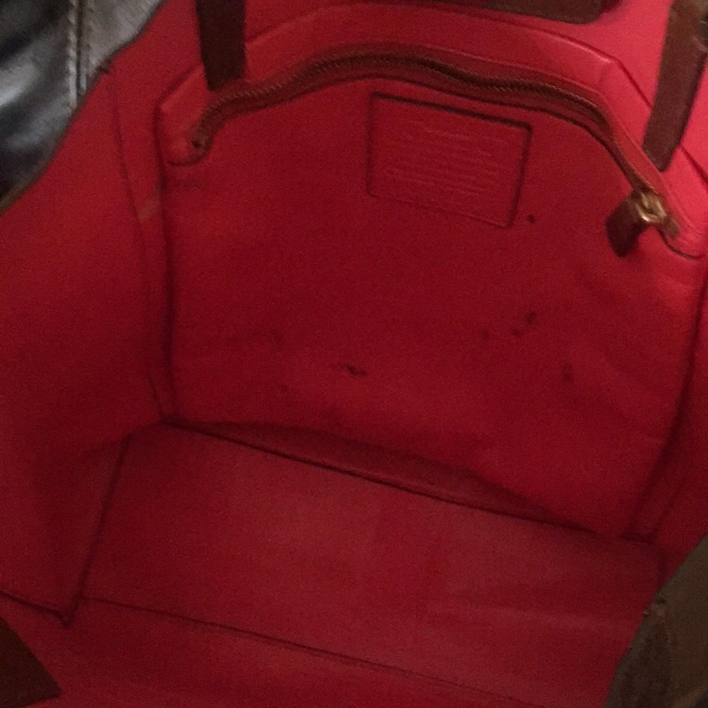 Coach brown leather tote. - Picture 3 of 5